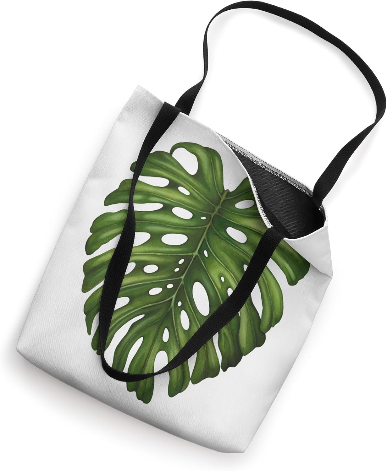 Tropical Monstera Leaf Botanical Graphic Print Tote Bag