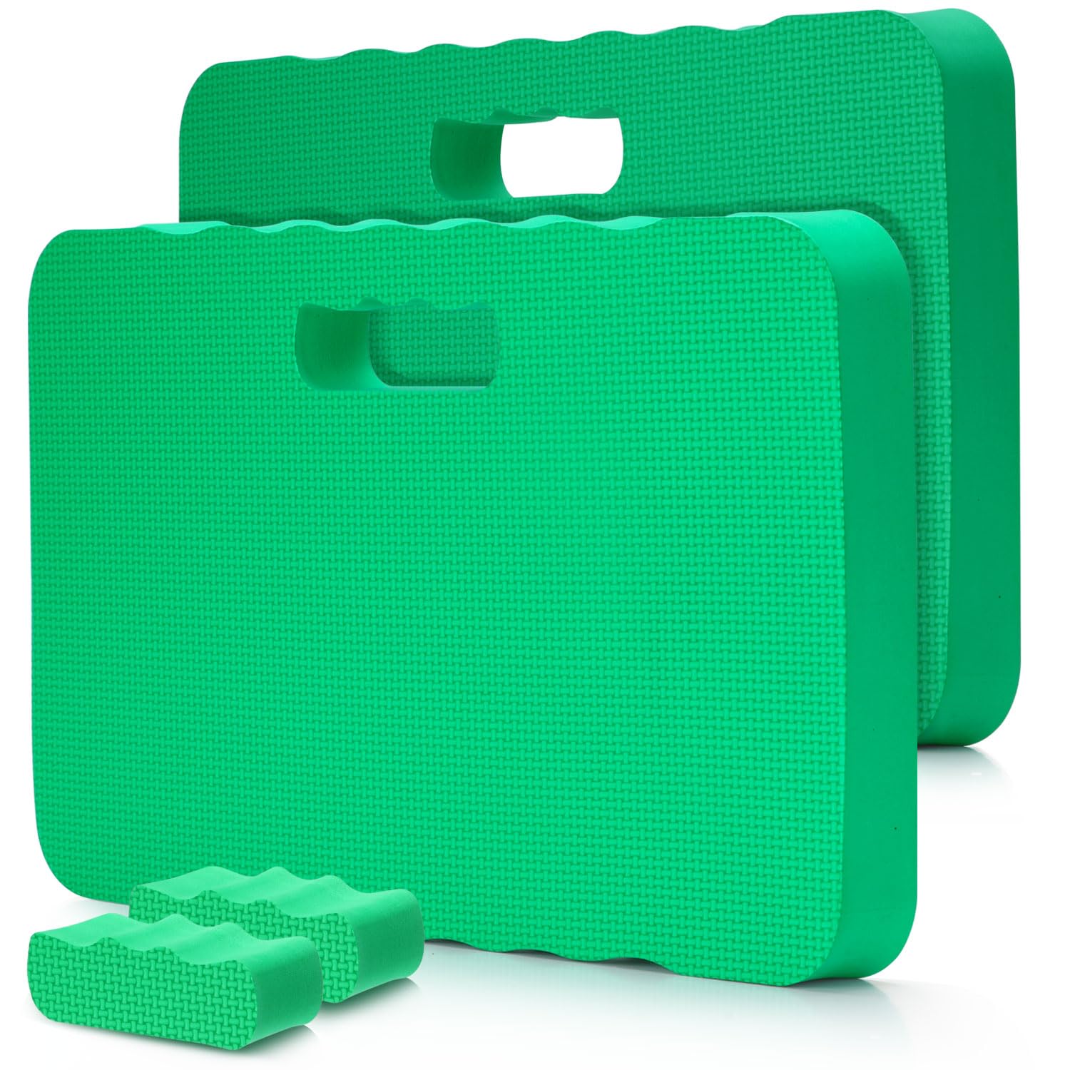 Ohuhu Garden Kneeling Pad 2 Pack, Thick Kneeling Mat Comfortable Kneeling Pads for Gardening, Outdoor, Work, Soft EVA Foam Pad Knee Pads Premium Knee Cushion for Yoga & Bath, Green 42 x 26 x 4 cm