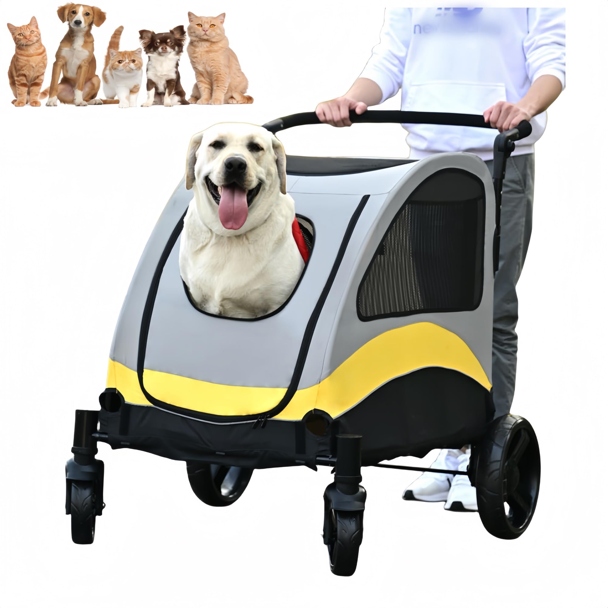 Amazon.co.jp: 大型犬用カート耐荷重50kg多頭 小型犬犬用 キャリー