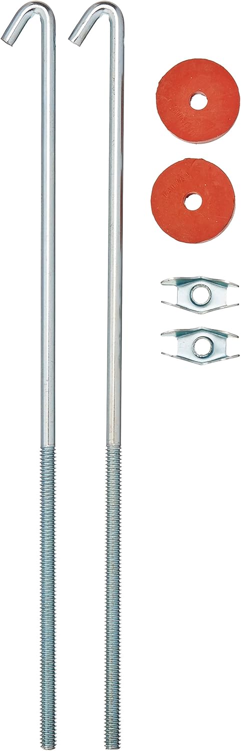 12 Heavy Duty 5/16" Battery Hold Down J-Bolts - Adjustable, Universal Fit (Pair)