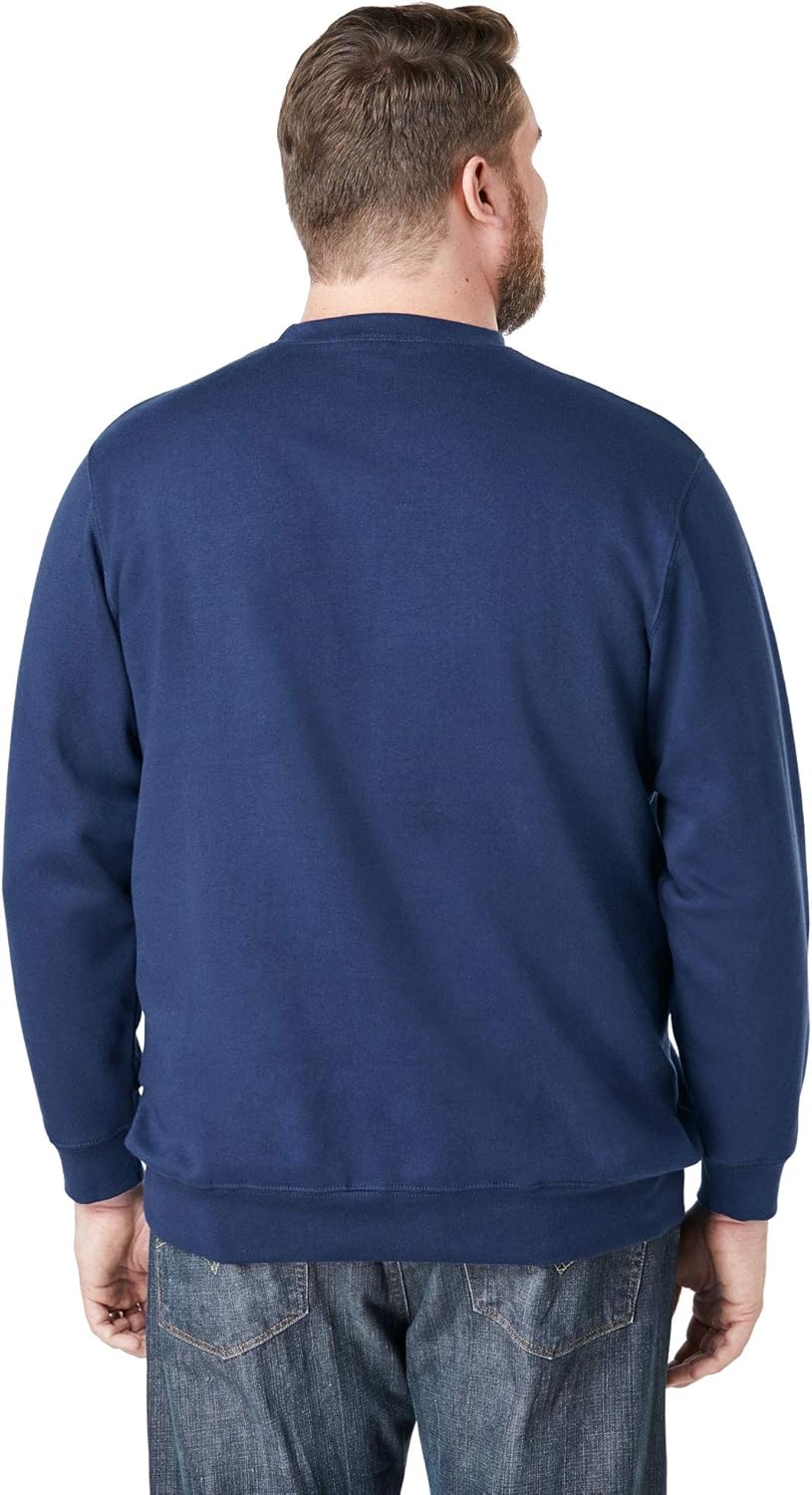 KingSize Men's Big & Tall Fleece Crewneck Sweatshirt - Big-5XL, Heather Red - Image 2
