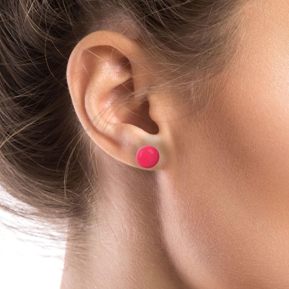 Soul-Cats 1 Paire de Clous d'oreilles UV Néon Rouge Rose Bleu Noir Vert Orange Jaune Violet Brun