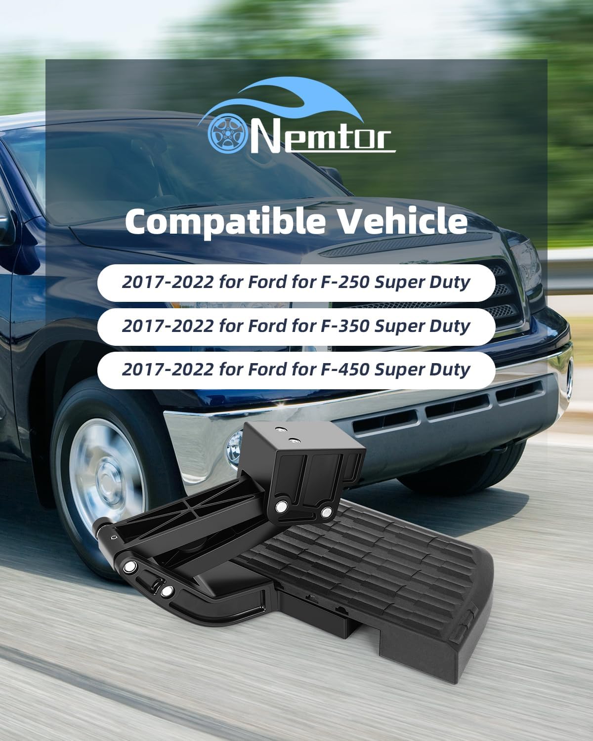 Rear Bed Step Retractable Bumper Step 75313-01A Folding Truck Tailgate Step fit for 2017-2022 for Ford for F-250 for F-350 for F-450 Super Duty