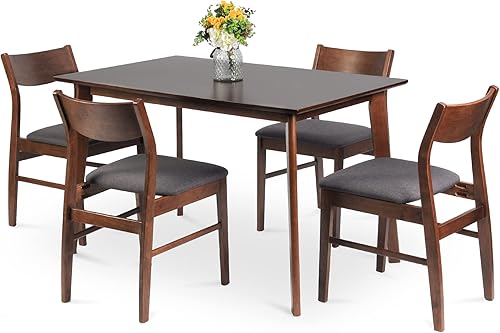 Miniatura 8 de Mesa de comedor moderna de mediados de siglo, mesas de cocina y comedor para 4, mesa de cocina pequeña de 47 pulgadas para sala de estar, hogar,