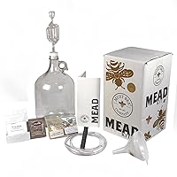 Vista 1 de Mead Making Kit - Juego de iniciación de vino de miel de 1 galón con equipo reutilizable, prepara tu propio aguamiel, Must Bee Company