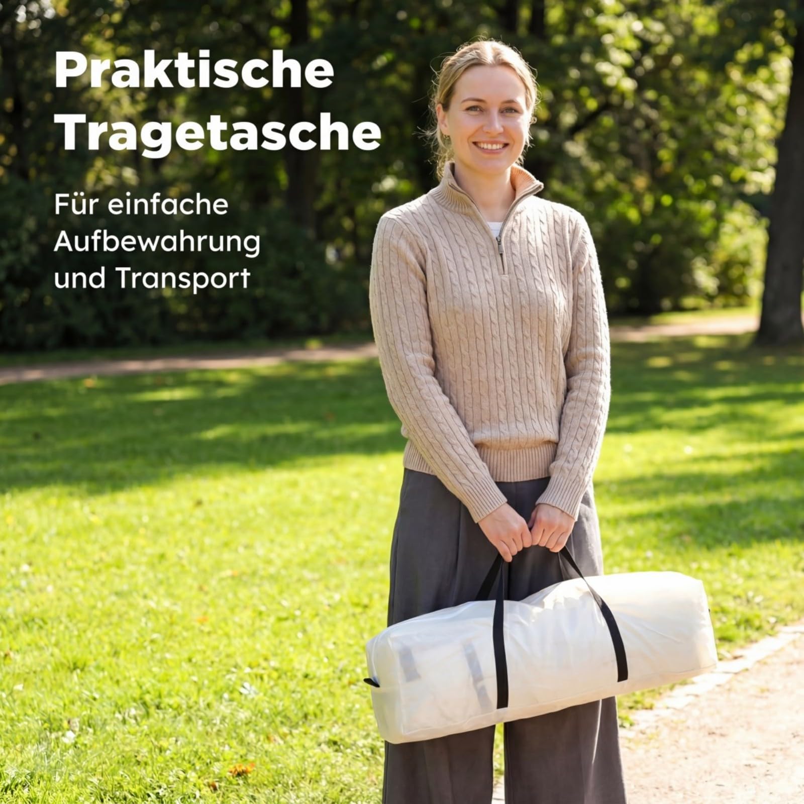 COSTWAY Transparentes Zelt 215x215 cm, wetterfestes Sportzelt mit Heringe, Windspanner & Tragetasche, Bubble Zelt für 2-4 Personen, Campingzelt mit 540° Panoramablick für Garten & Terrasse