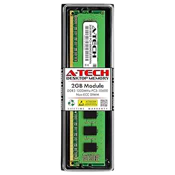 アドテック DDR3 1333/PC3-10600 Unbuffered DIMM 2GB ADS10600D-2G A-Tech RAM 2GB DDR3 1333 MHz PC3-10600 DIMM - Desktop