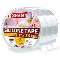 Vista 10 de XFasten Cinta autoadhesiva de silicona, para fusión 1 pulgada X 36 pies, negro