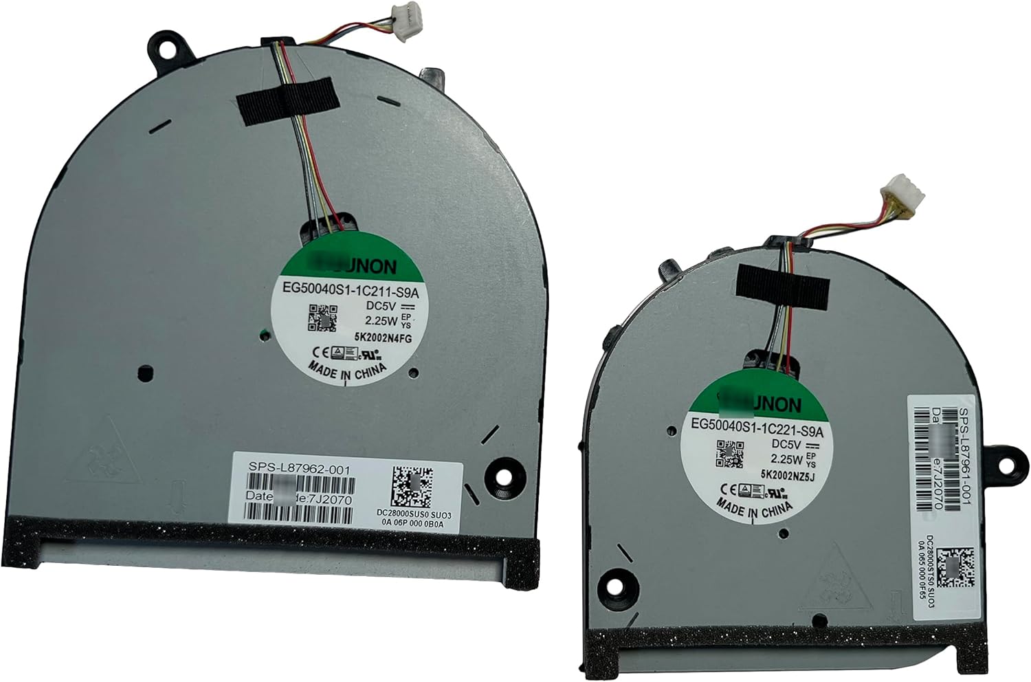 HK-Part Fan for HP Envy 17-CG 17M-CG TPN-C146 CPU Gpu Cooling Fan Set L87962-001 L87961-001