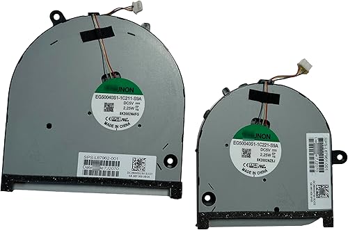HK-Part Fan for HP Envy 17-CG 17M-CG TPN-C146 CPU Gpu Cooling Fan Set L87962-001 L87961-001