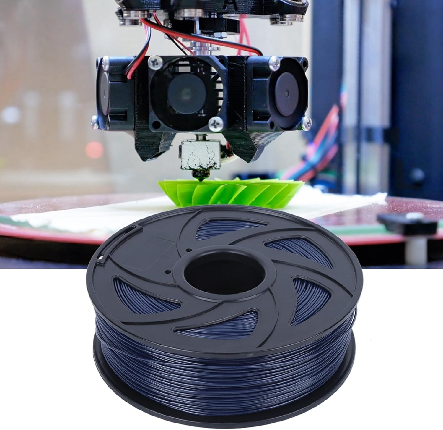 Blue PLA Filament 1.75mm 1KG, Durability 3D Printer Consumable, Processing for Home Decor, and Gifts