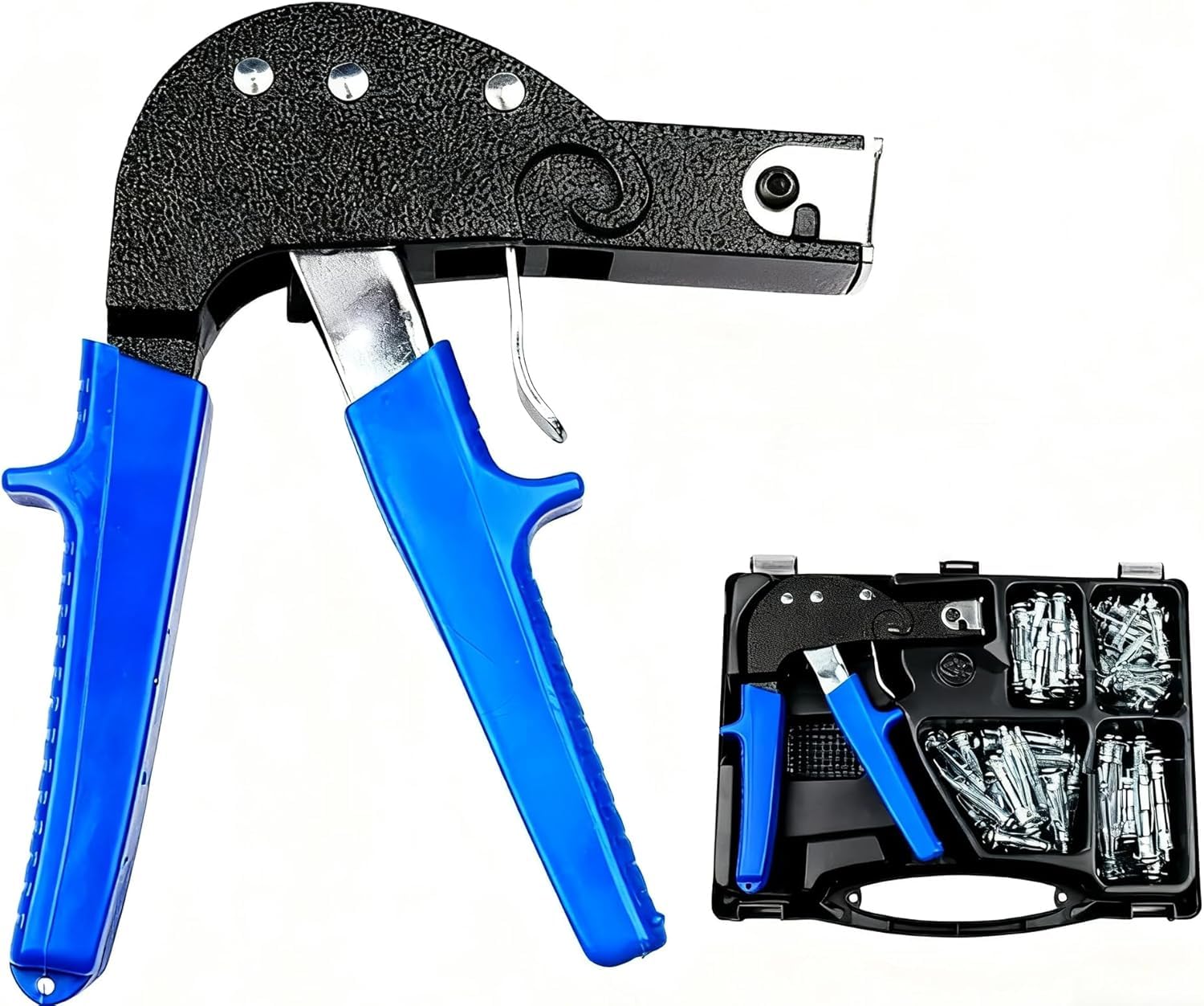 Metall Hohlraum-Spreizdübel mit Setzwerkzeug-Set, 72 Stück Hohlwanddübel für Gipskartonplatten und Hohlwände, inklusive M4/M5/M6 Dübel für einfache Installation