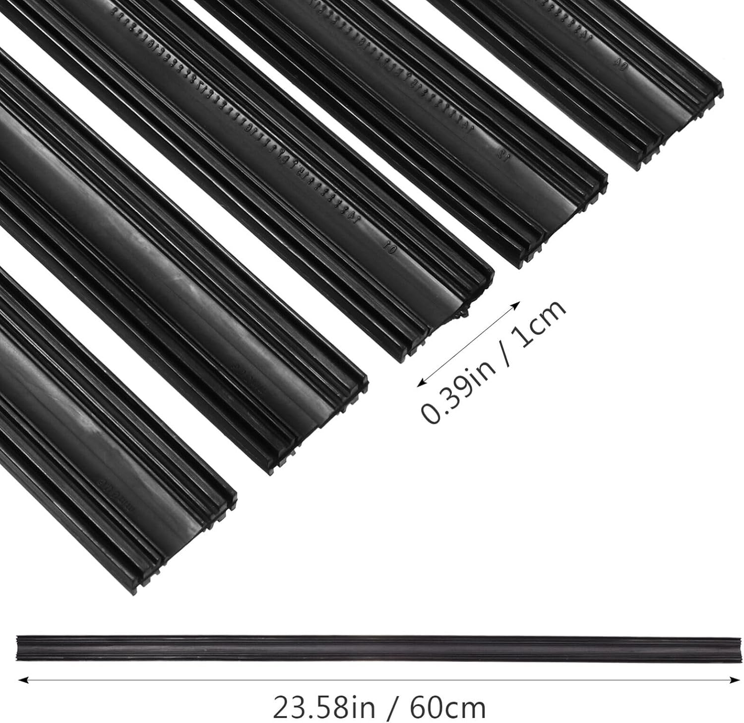 iplusmile 10pcs Frameless Windshield Wiper Strips Natural Rubber Wiper Refills for All Weather Noise Performance Fits Windshields Automotive Replacement