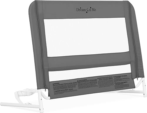Miniatura 4 de Dream On Me Riel de cama ajustable de seguridad de malla ligera para niños pequeños, tela de malla transpirable, adecuada para todo tipo de camas,