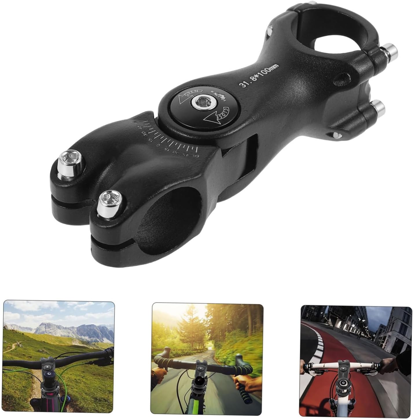 Mountain Bike Stem Accessories for Bike Riser Folding Handlebar Stem Raised Handlebars Bike Accessories