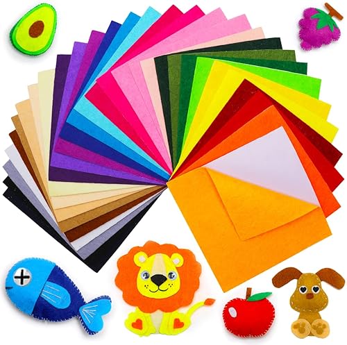 Vista 58 de IOOLEEM Hojas de fieltro negro, 30 piezas precortadas de 7 x 11.3 pulgadas (tamaño cercano a A4) para manualidades, costura