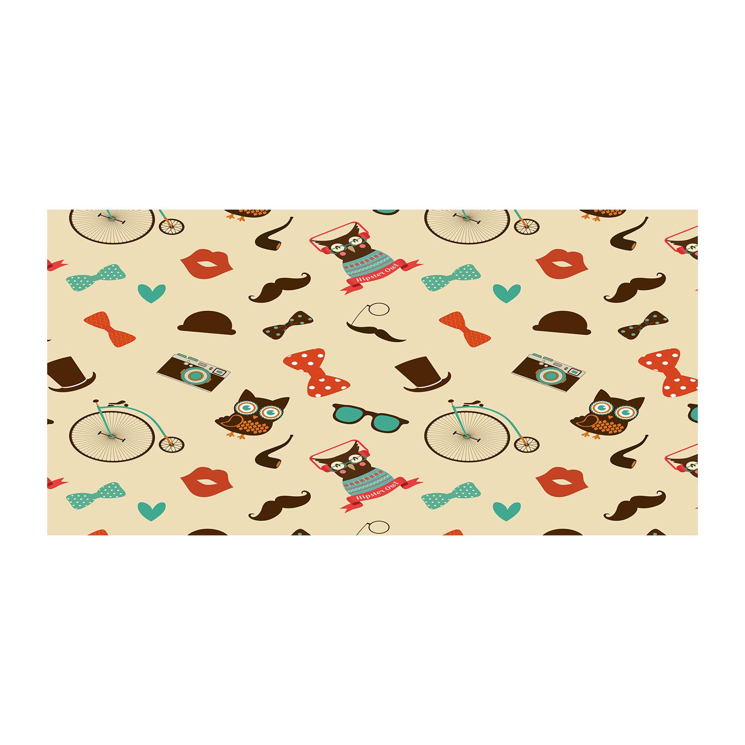 Image verre plastique déco mural Tulup Búhos Hipster 120x60cm pour décoration intérieure