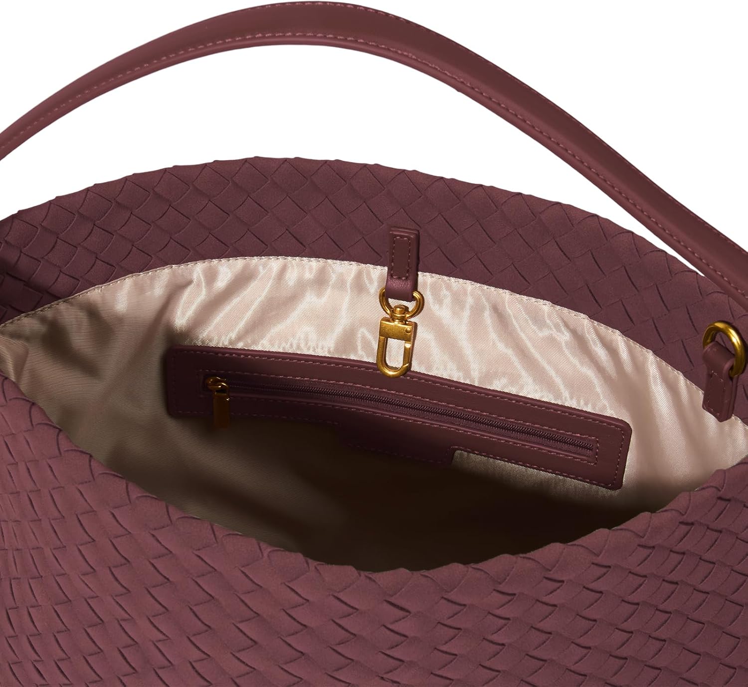 Suede Hobo Bag for Women Hand-Woven Bag Made of Suede Fabric Casual Tote Bag (New Red) - Image 3