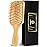 GAINWELL Bamboo Hair Brush for Hair Growth, Natural Bamboo Bristles Detangling Square Wooden Paddle Hairbrush for Massaging Scalp, for Women Men and Kids, for All Hair Types, with Ergonomic Handle