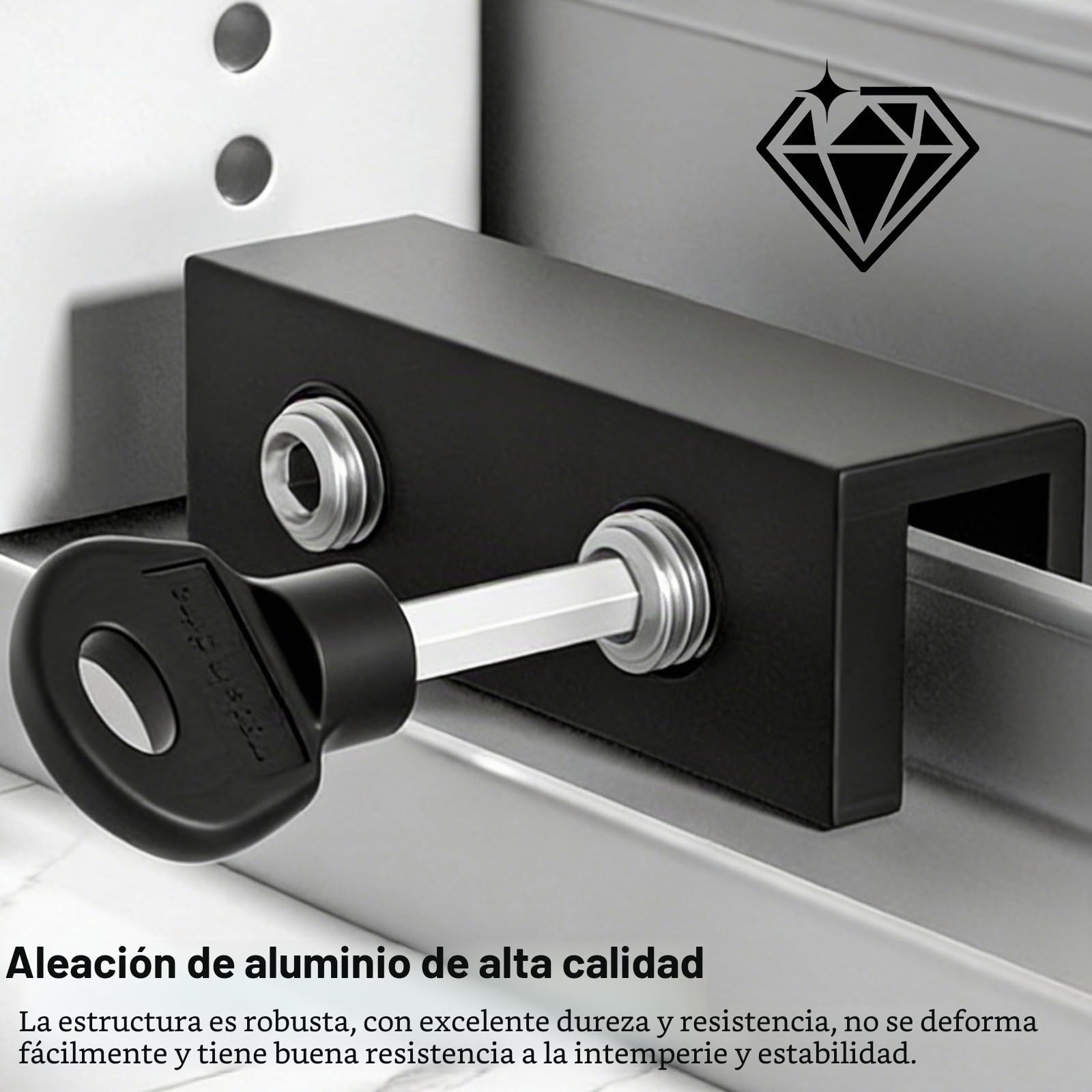 TIANLIN 4 Piezas Seguridad para Ventana Niños, Cerradura de Ventana de Aluminio Negro Ajustable, Adecuada para Puertas Corredizas y Ventanas con un Grosor de 1–16 mm, Incluye 2 Llaves