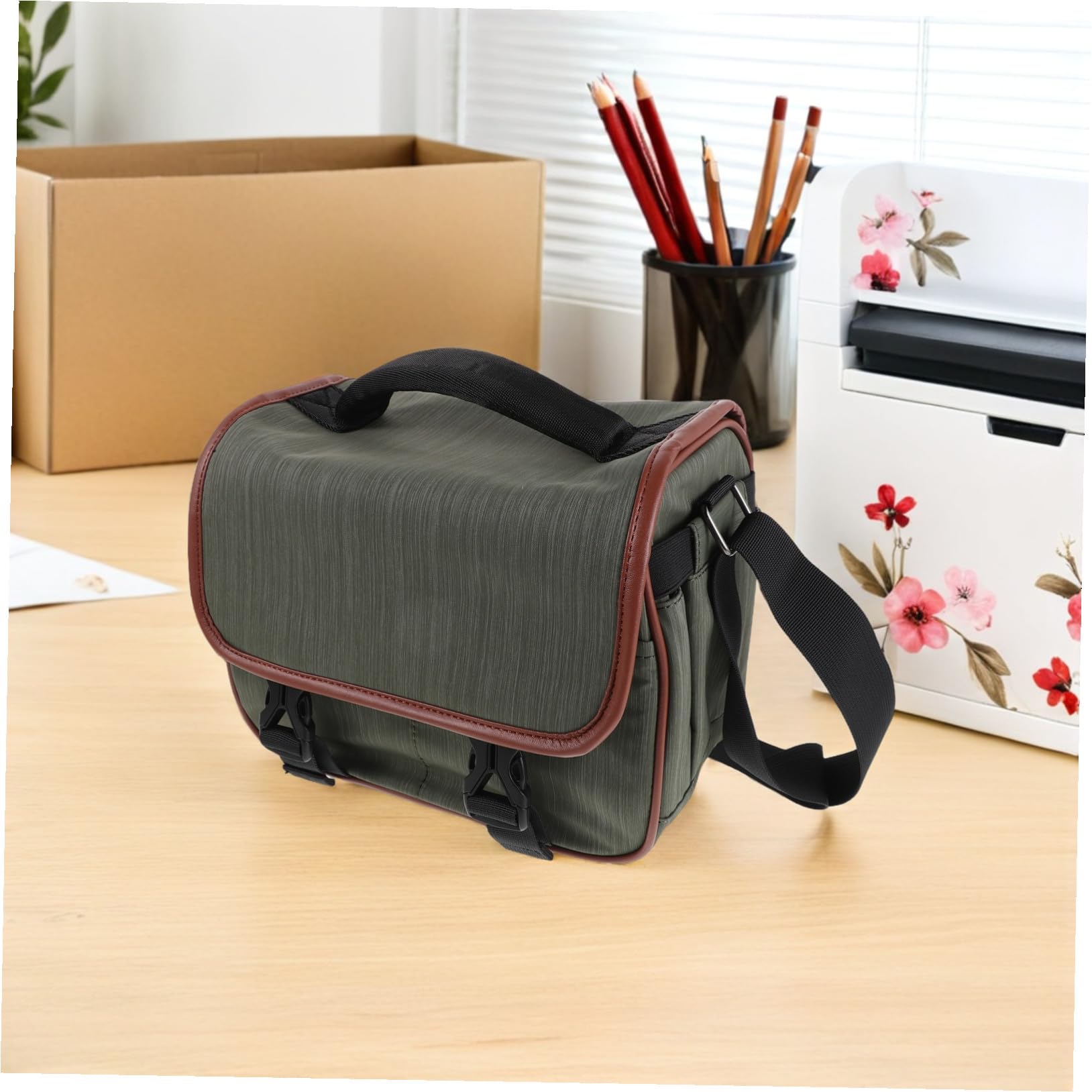 PLAFOPE Borsa per Fotocamera Dslr e Mirrorless in Nylon, Compatta | Tracolla e Maniglia, Scomparti Interni Scientifici, per Viaggio e Outdoor, Accesso Rapido e Protezione Completa