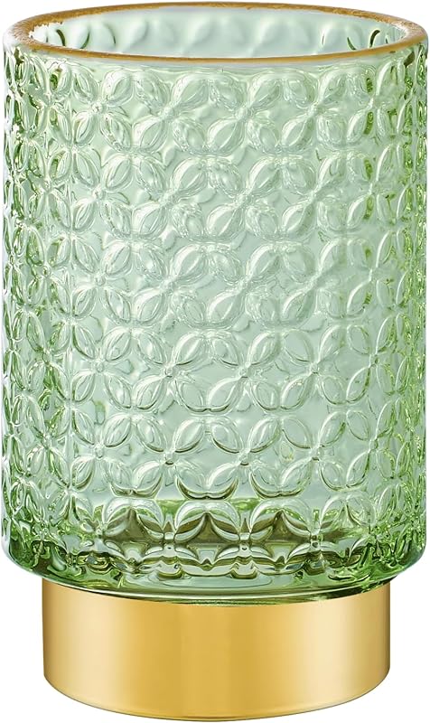 Porta-pincéis de maquiagem e organizador multifuncional de vidro verde LEICURACE A44-1-US, 1 unidade