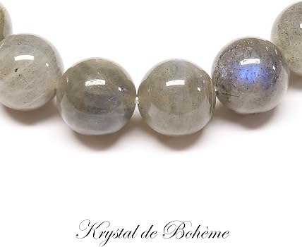 Bracelet Perles Labradorite 10mm - Pierre Naturelle, Fait Main Sur Mesure - Neuf Sans Emballage