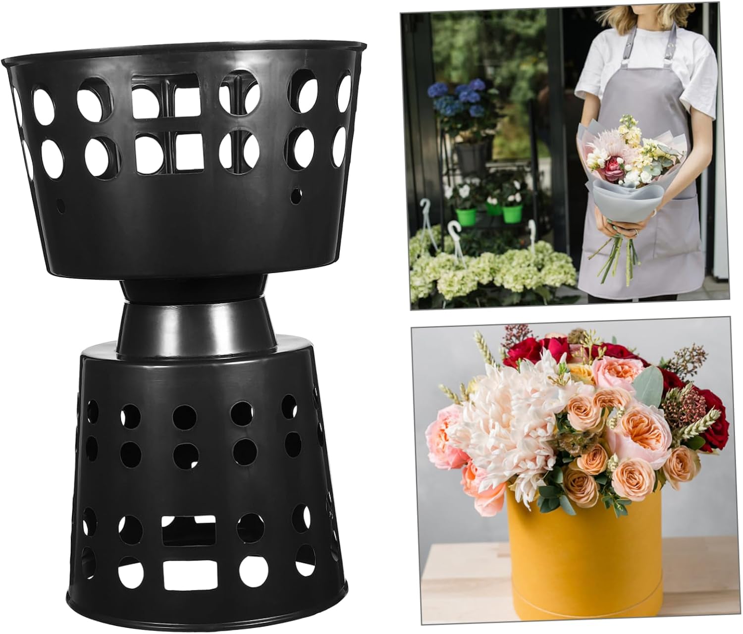 DOITOOL 4pcs Floral Fixing Holder Plastic Flower Arrangement Base for Safe Flower Arranging and Event Centerpieces