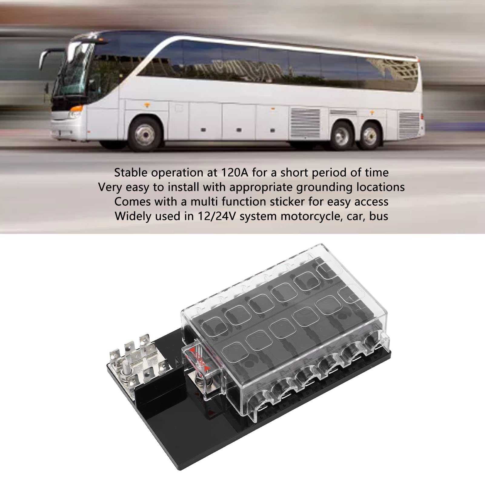 Scatola Fusibili 12v Scatola Fusibili 12 Vie STANEW - Con LED Indicatore Per Auto, Barca, Camion Tanica Benzina - Foto 9