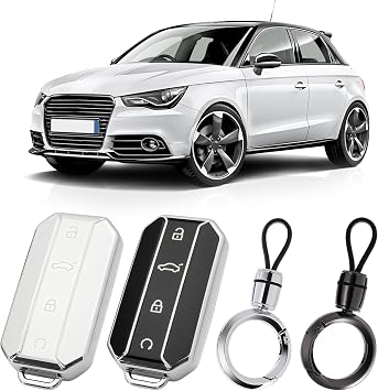 4 PCS Key Fob Cover Kit with Car Key Holder, Compatible with Chery Jaecoo Models, 4 Button Soft Protective Case for ull Protection, Stylish and Beautiful