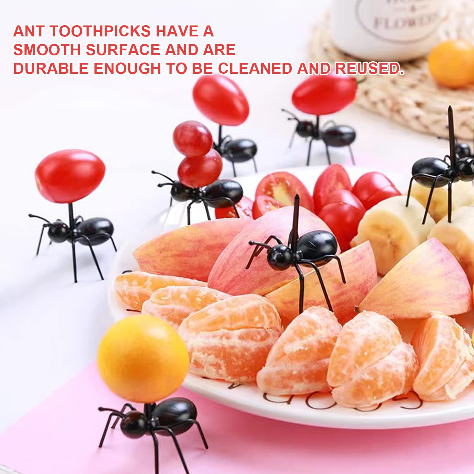 Mini Fourchettes à Fruits Pour Enfants - Lot De 20, Motifs Animaux - Plastique ABS Sans BPA - Pour Goûter, Fêtes
