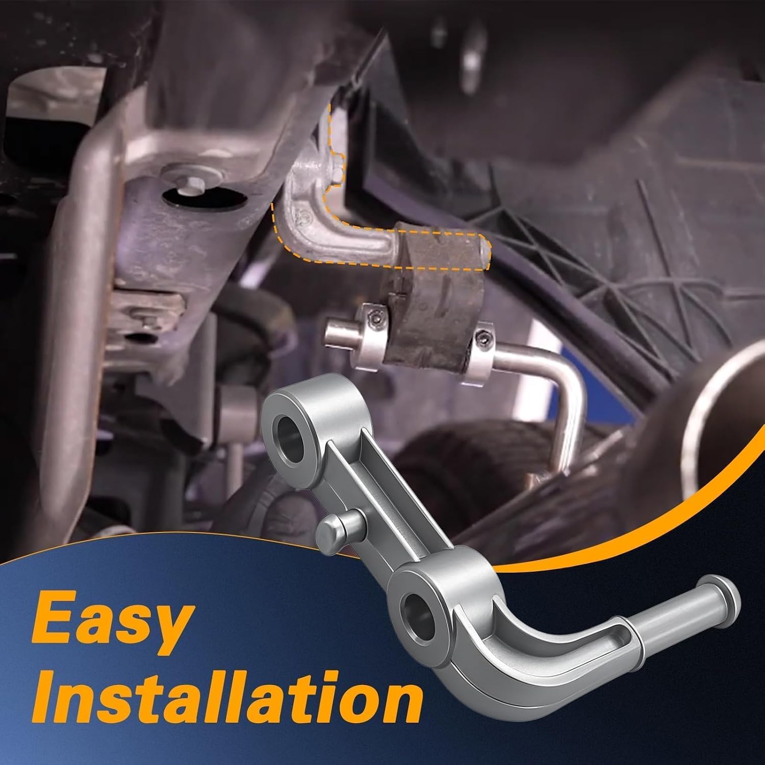 FUSCH Rear Left Side Exhaust Bracket, Muffler Support Assembly, Driver Side Tailpipe Hanger Compatible with Ram 1500 5.7L 6.2L 2019-2024 Replace#: 68275662AB