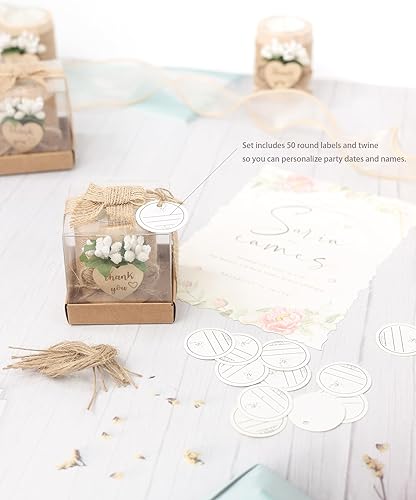 Miniatura 5 de Juego de 50 portavelas de madera para bodas, regalos de invitados, regalo de compromiso, recuerdos de regreso de invitados, regalos de despedida de