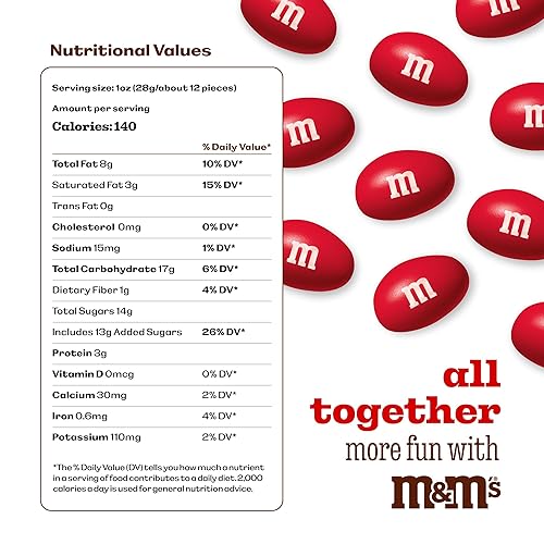 Miniatura 10 de M&M'S Caramelos de chocolate negro de maní  2 libras de caramelos a granel en paquete resellable para Pascua, bufé de dulces, fiestas de cumpleaños,