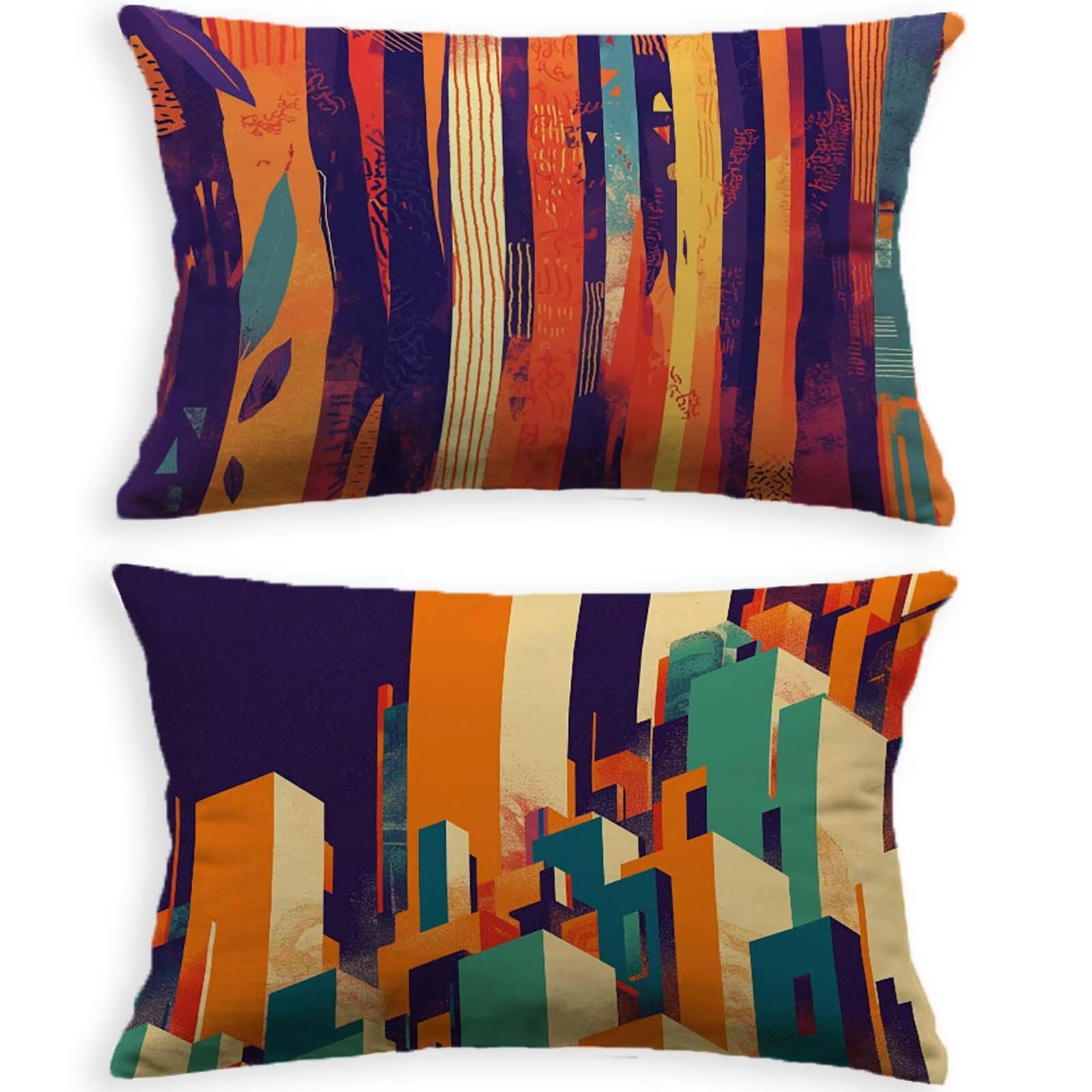 Housses de coussin extérieur anti-UV 40x70cm contre la décoloration des tissus de jardin