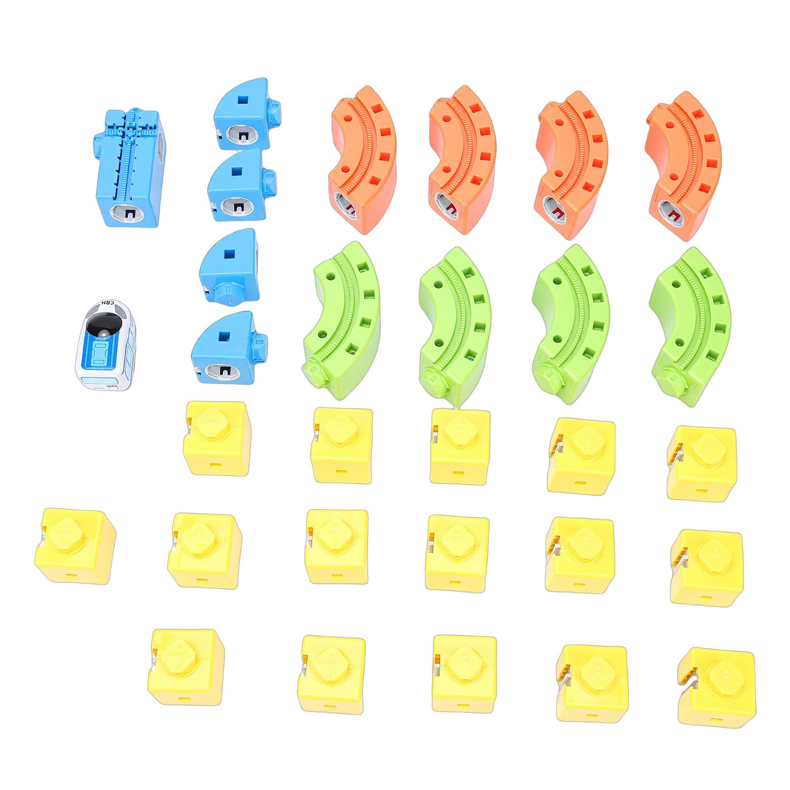 Bewinner Juego de Rutas de Tren Modulares 3D con Material ABS Seguro, Juego de Tren Eléctrico para Desarrollar Habilidades, Opción de Regalo Ideal, de Vías de 81 Piezas