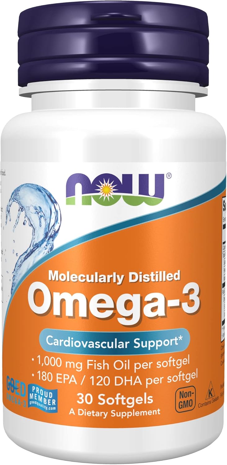 NOW Omega3 Molecularly Distilled Food Supplements 30 Softgels Buy