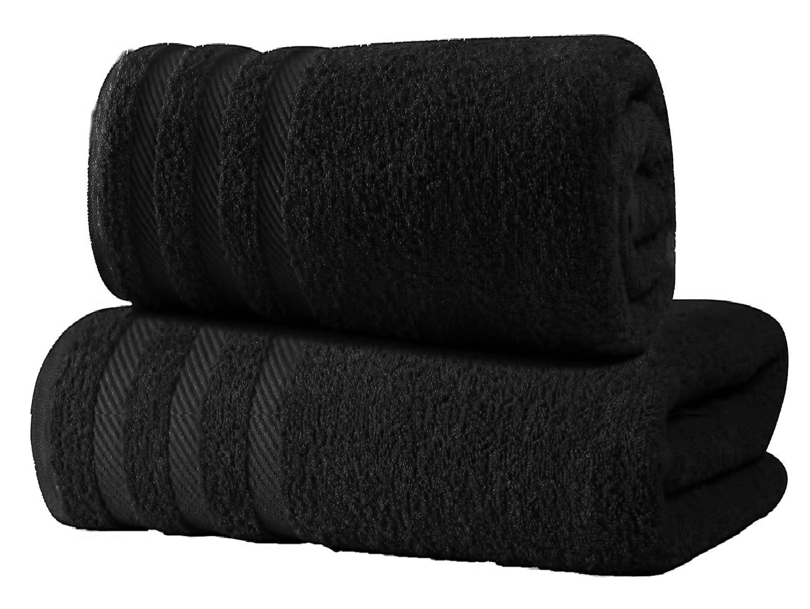 Towelbay Black 2X Large Bath Sheets Towel 100% Egyptian Cotton Bathroom Jumbo Towels Super Soft -500Gsm Fast Absorbent Quick Dry Big Towels (Black)