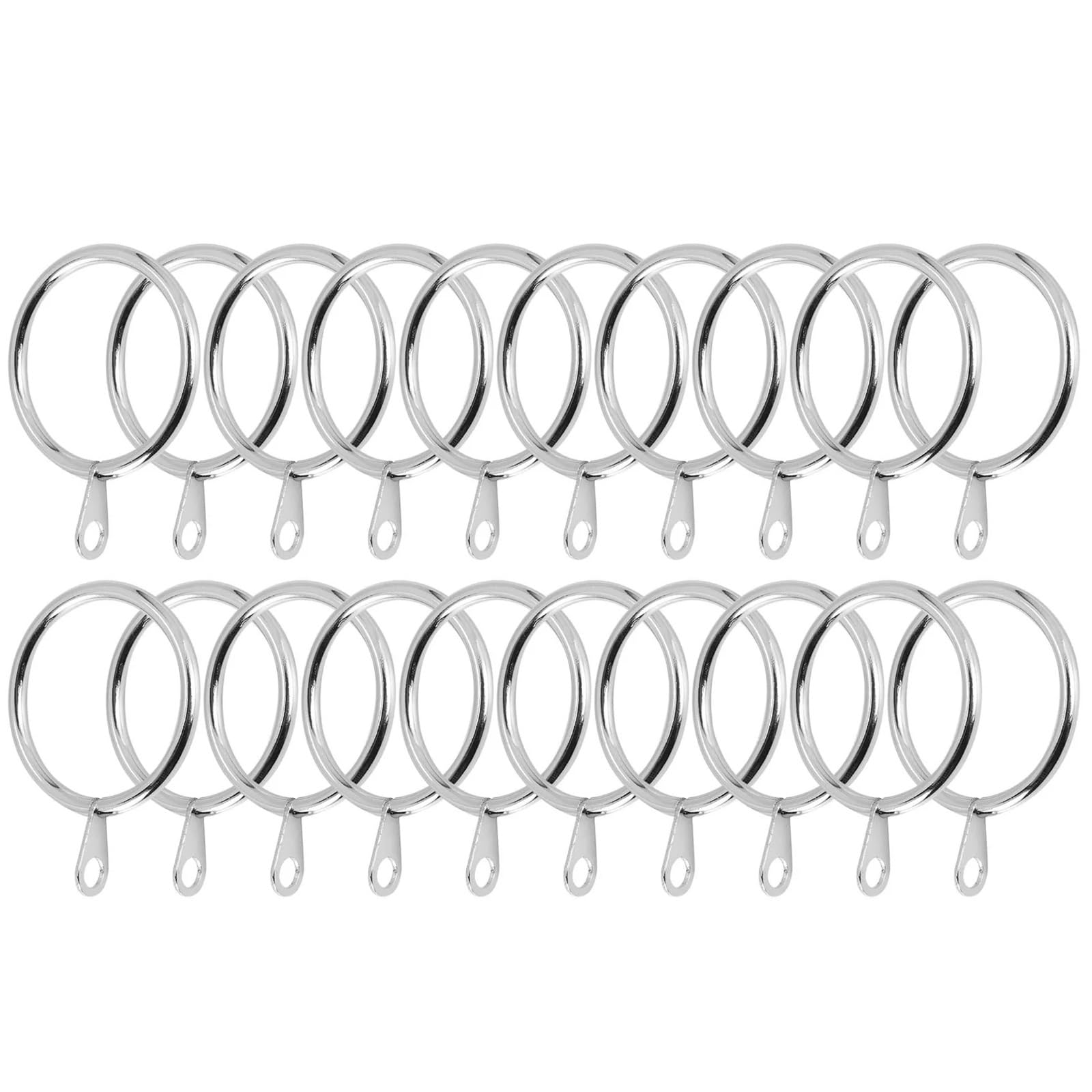 40 anelli for tende in metallo for e pali, occhielli pendenti scorrevoli, diametro interno 32 mm Anelli per Tende