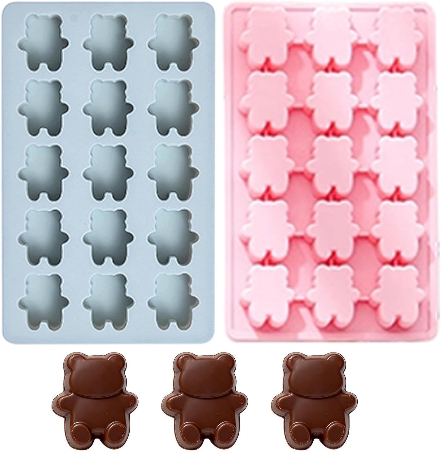 Silicone Ice Mold – 2 Pieces Non-Slip and Reusable, Silicone Tray for Freezer, Whiskey, Cocktail, Bourbon, Beer, Drink, Milk, Home,