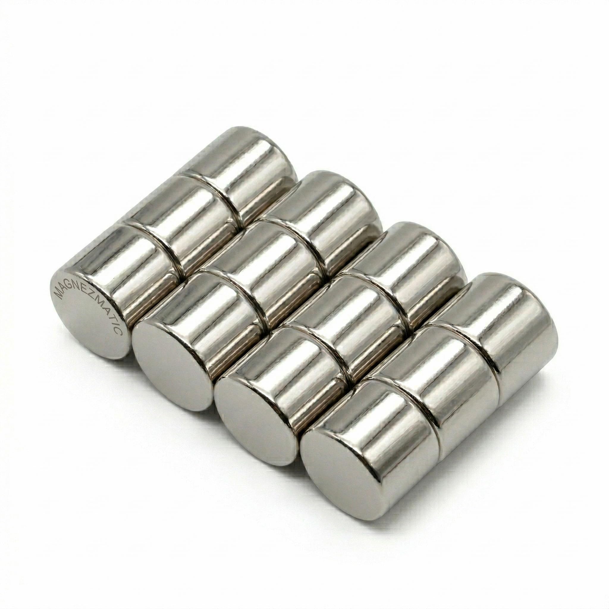 N48 Neodymium Cylinder Magnets 5/16 x 5/16 inch (8x8mm) – Strong Rare Earth Round Cylindrical Magnet Rods for 3D Printing, Woodworking, Crafts &