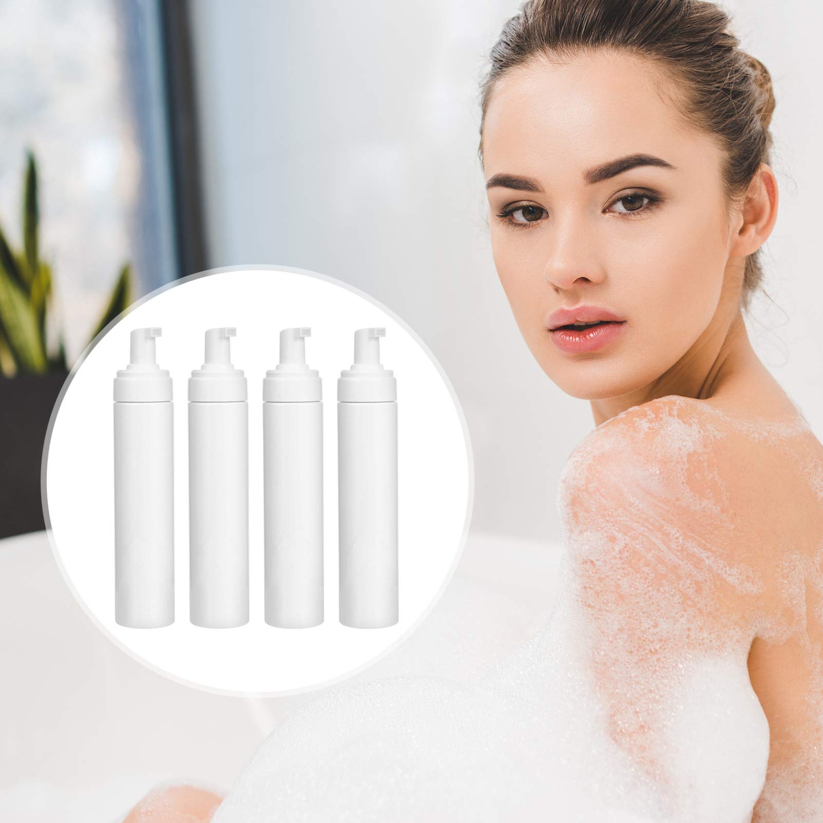 4er-Set Reise-Schaumpumpenflaschen (60 Ml) – Nachfüllbare PET-Flaschen Für Seife, Shampoo & Mehr (grün & Rot)