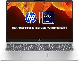 HP 15, Intel Core Ultra 5-125H AI Powered Laptop (16GB RAM, 512GB SSD), IPS, 300nits, 15.6"/39.6cm, FHD, Win 11, Office 20...