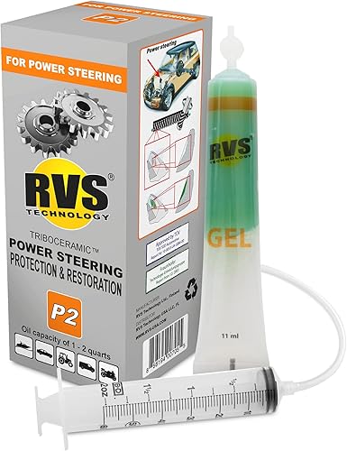 Tratamiento de fluido de dirección asistida P2: restaura superficies metálicas, seguro para todas las bombas de dirección asistida, hasta 2 cuartos