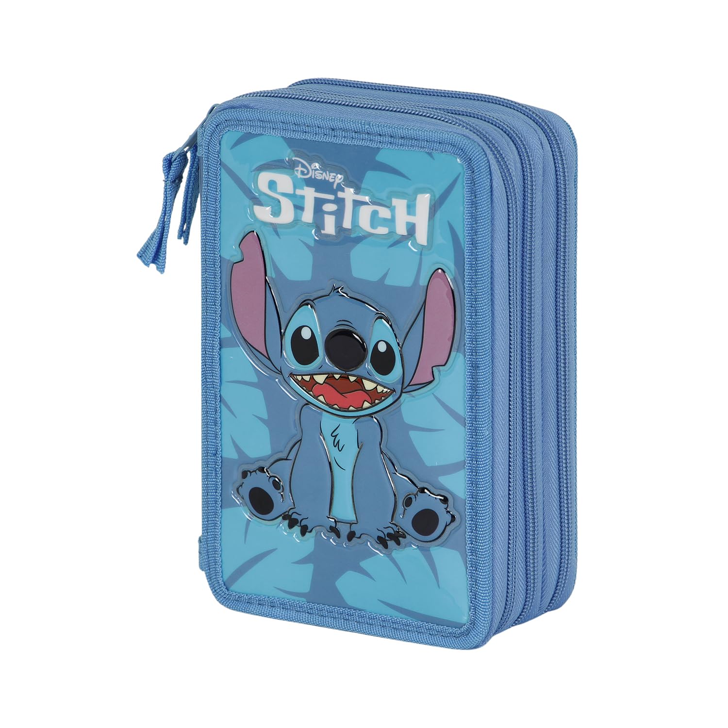 Lilo y Stitch Sit-Estuche Plumier Completo Triple, Azul, 14 x 21 cm