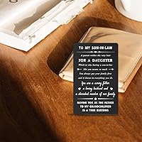 Vista 3 de Mataly Regalos de yerno de suegra, regalos de tarjetas de cumpleaños para mi yerno, regalos de Navidad