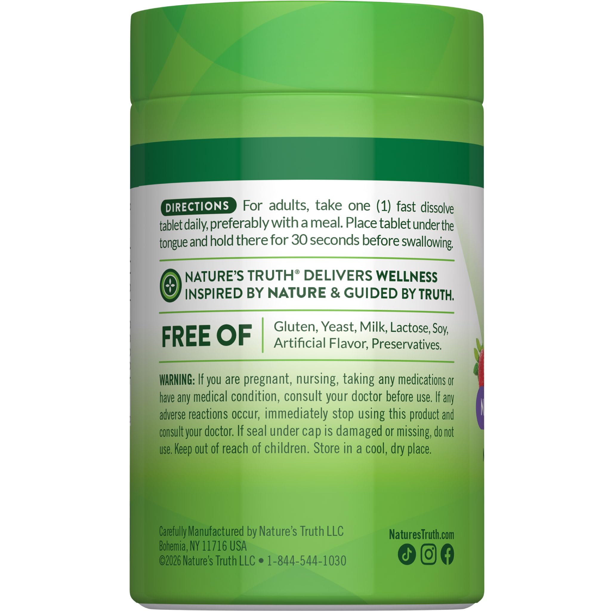 Nature's Truth B12 Vitamin | 2500 mcg | 60 Fast Dissolve Tablets — Amazon image 7