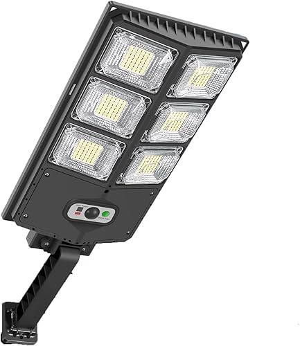 Anzid Luces solares para exteriores de 150 W luz solar LED con sensor de movimiento con control remoto 8000 lúmenes IP66 impermeable 3 modos lámpara