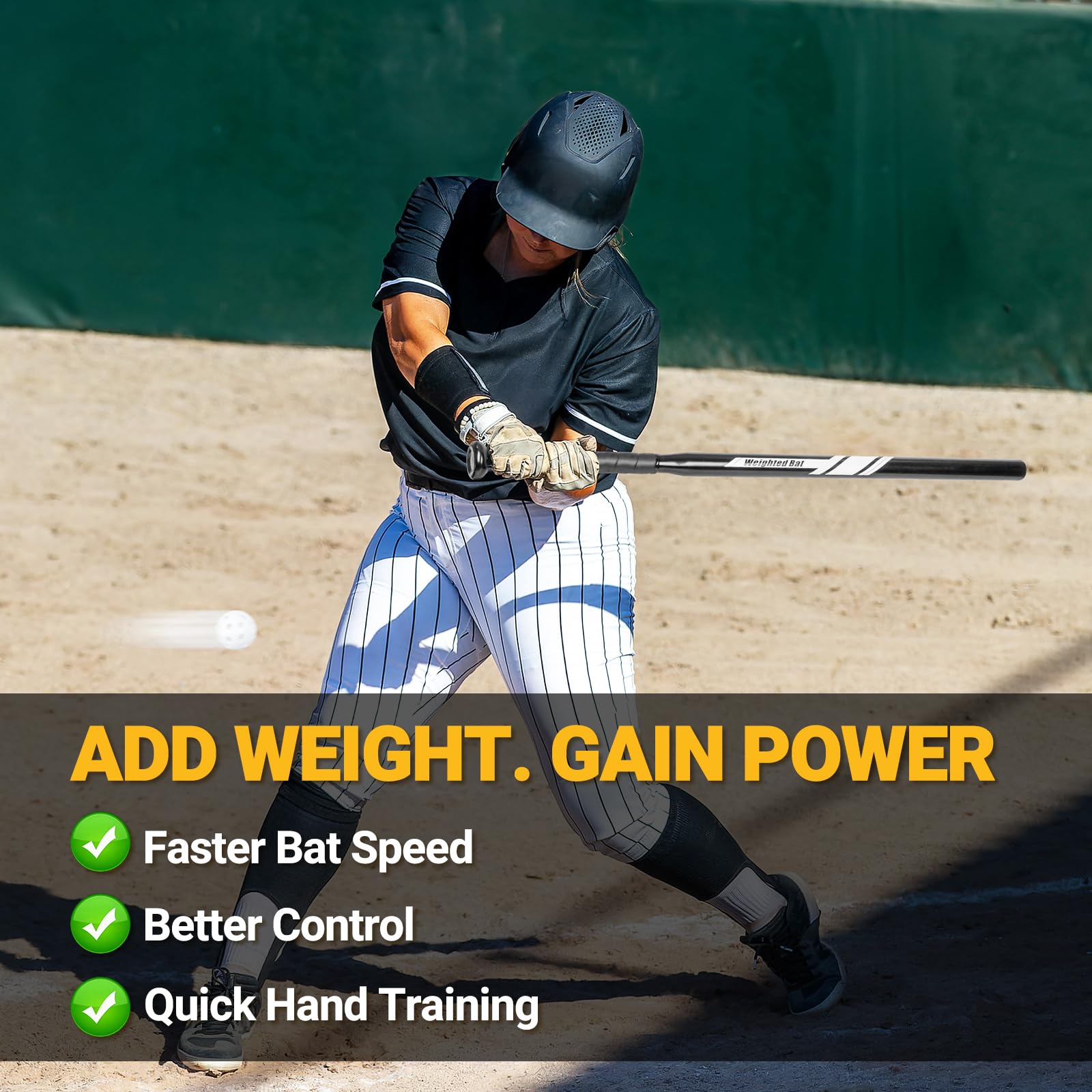 Doppia mazza da allenamento ponderata e leggera per pratica di baseball e