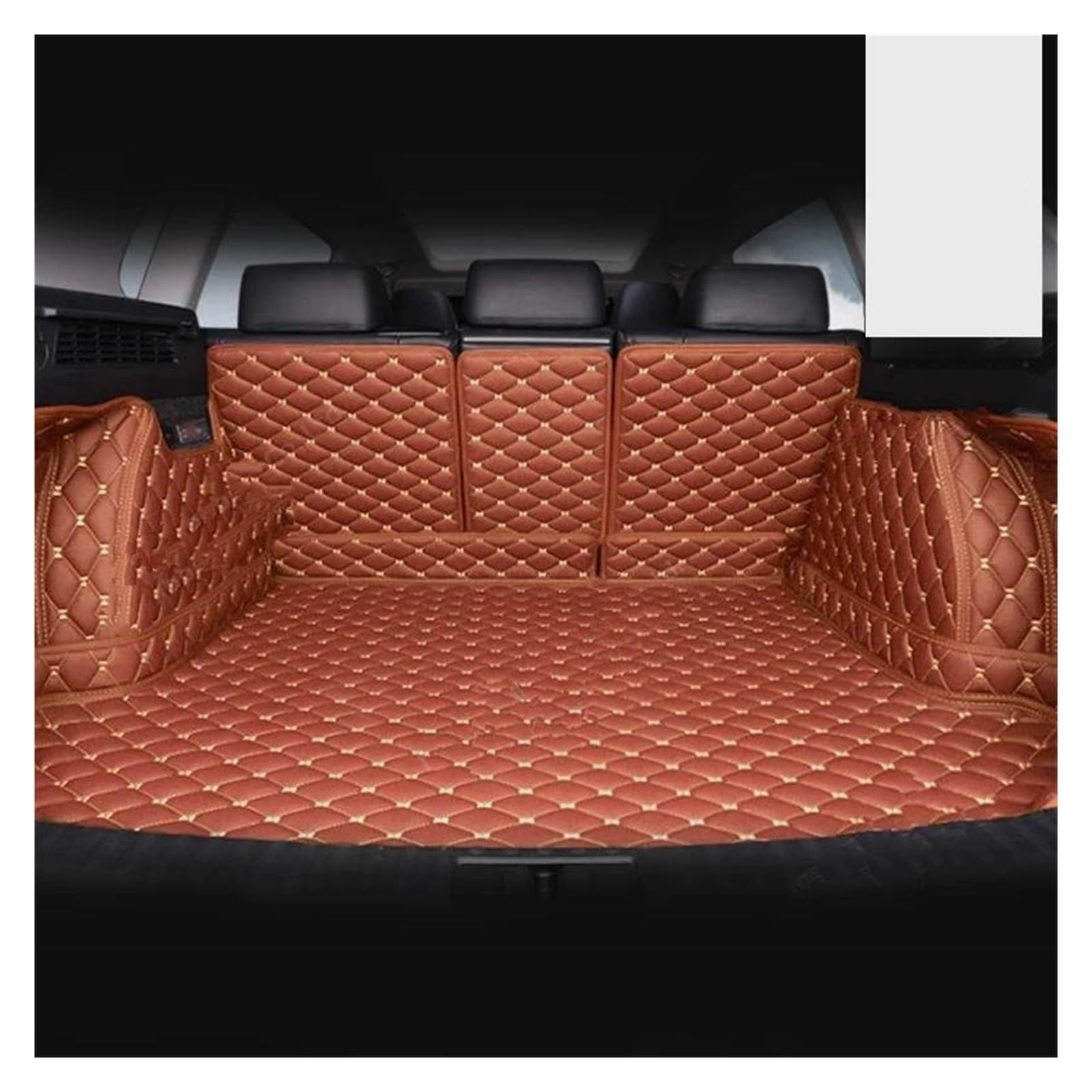 Tapis Coffre Voiture Tapis De Coffre Complet pour Ford pour Equator 2021-2023 Protection Anti-salissure pour Voiture(Brun)